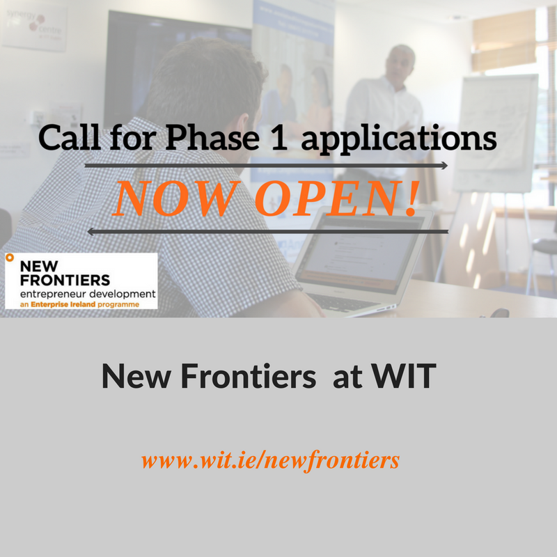 New Frontiers at WIT - call for phase 1 applications
